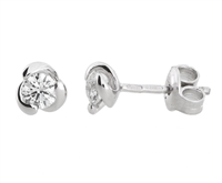 Boucles d'oreilles World Diamond Group Femme Punto Luce in Or blanc Diamante OPL004WDI 0.39